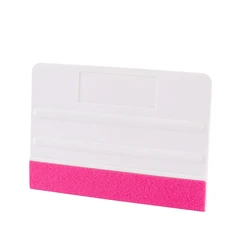 Durable Felt Edge Vinyl Squeegee (White With Felt)