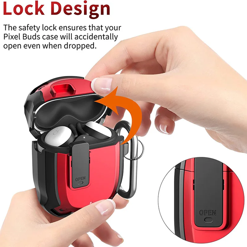 Shockproof Wireless Earphone Case with Security Lock