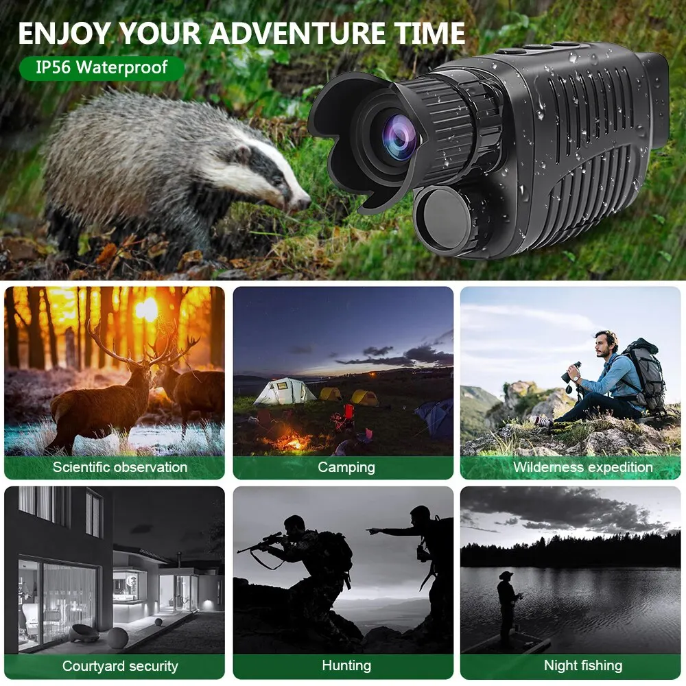 Monocular Night Vision Device 1080P HD Infrared Camera 5X Digital Light Zoom Hunting Telescope Outdoor Search Full Darkness 300m 2 Monocular Night Vision Device 1080P HD Infrared Camera 5X Digital Light Zoom Hunting Telescope Outdoor Search Full Darkness 300m 2