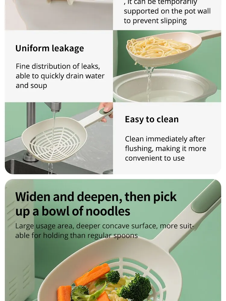 Kitchen Spaghetti Noodle Spoon Dumplings Pasta Spoon Long Handle Food Grade  High Temperature Resistant Kitchen Utensils - AliExpress