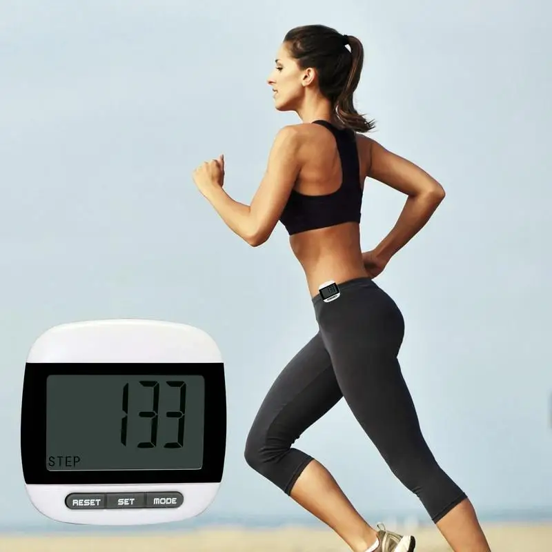 Portable Walking Distance Step Pedometer Calorie Counter Digital LCD Display Electronic Pedometer For Men Women Kids Adults
