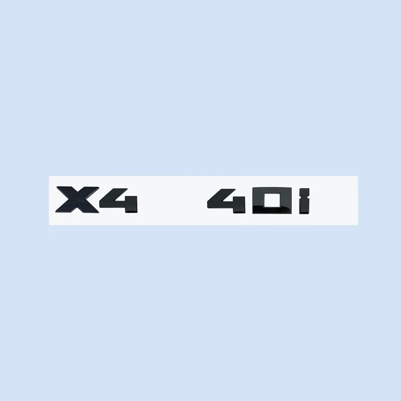 Chrome Black 3D Letters M X4M40i X4M40d X4M50d X4 M40d M40i ABS Emblem for X4 Series F26 G02 Car Trunk Decals Logo Sticker 5