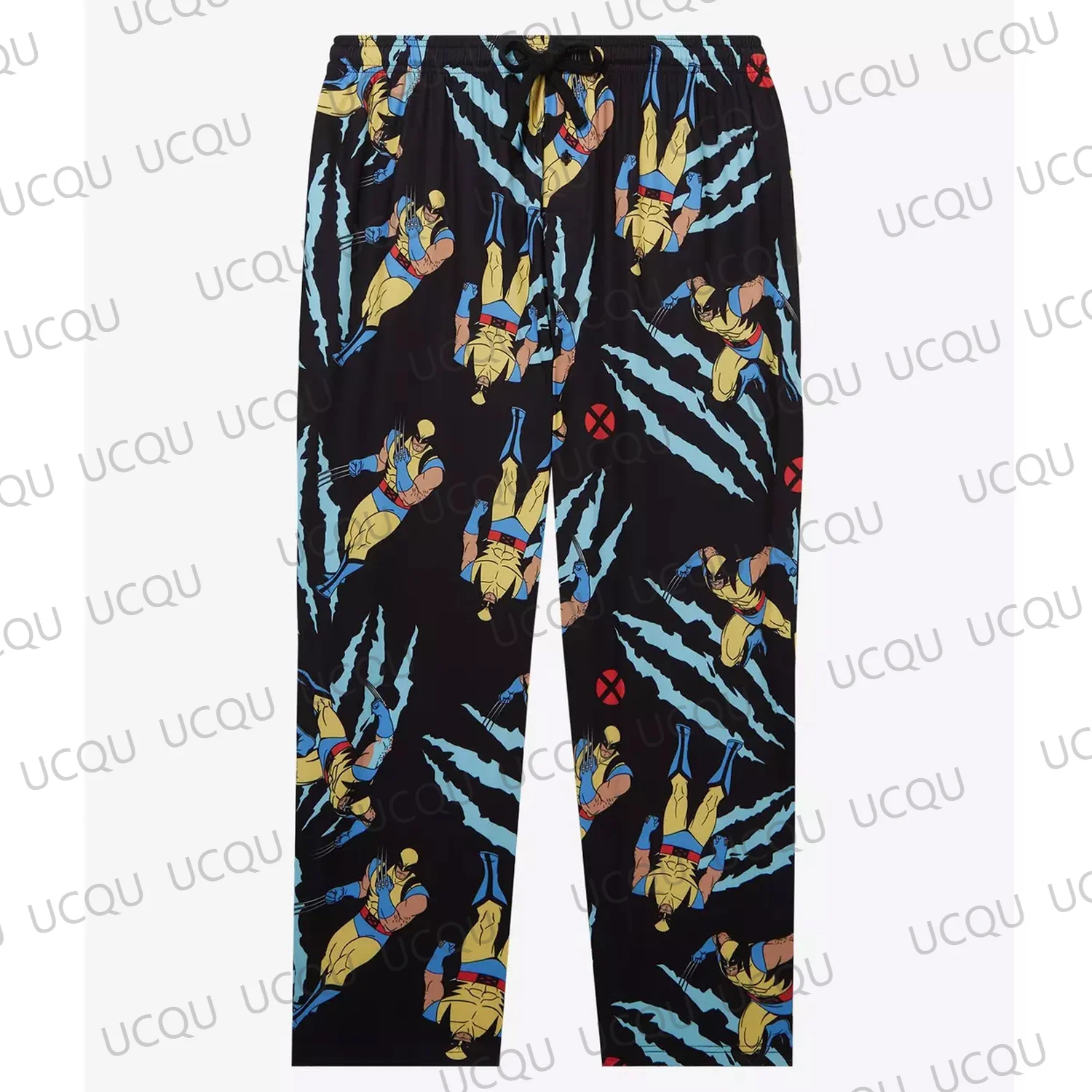 Marvel X-Men Wolverine Allover Print Plus Size Sleep Pants Oversized Pajama Pants 3D Printed Pyjama Trousers