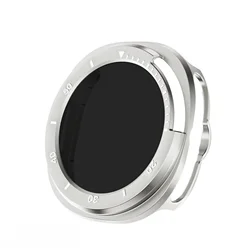 Classic 46mm Watch Case with Peep-Proof Film & Scratch-Resistant Protection for Watch 8 Classic 46mm (Titanium Gold  White)