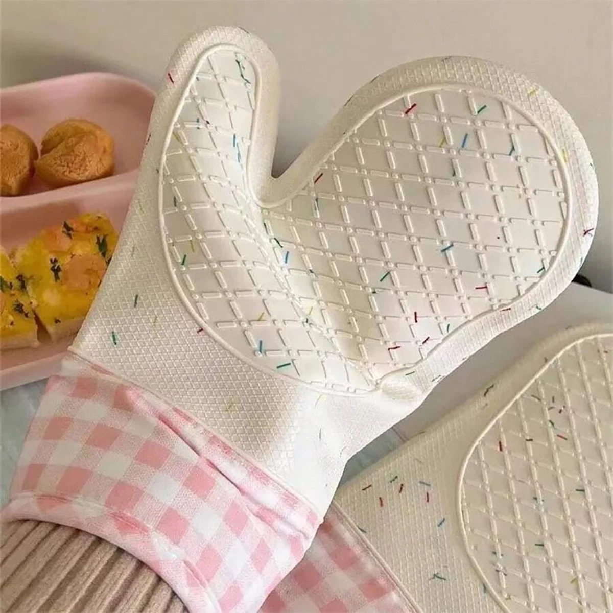 Deluxe Heat-Resistant Non-Slip Kitchen Oven Mitts