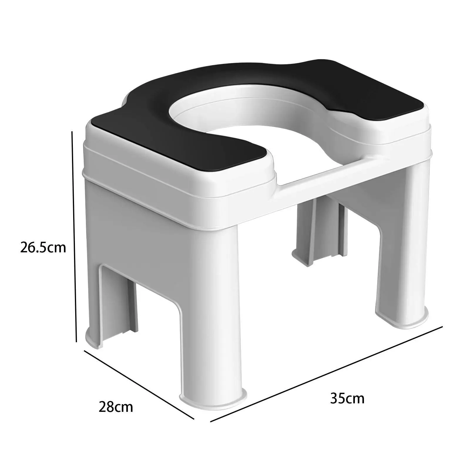 Toilet Seat Simple Anti Slip Comfortable Easily Clean Compact Squat Toilet Seat