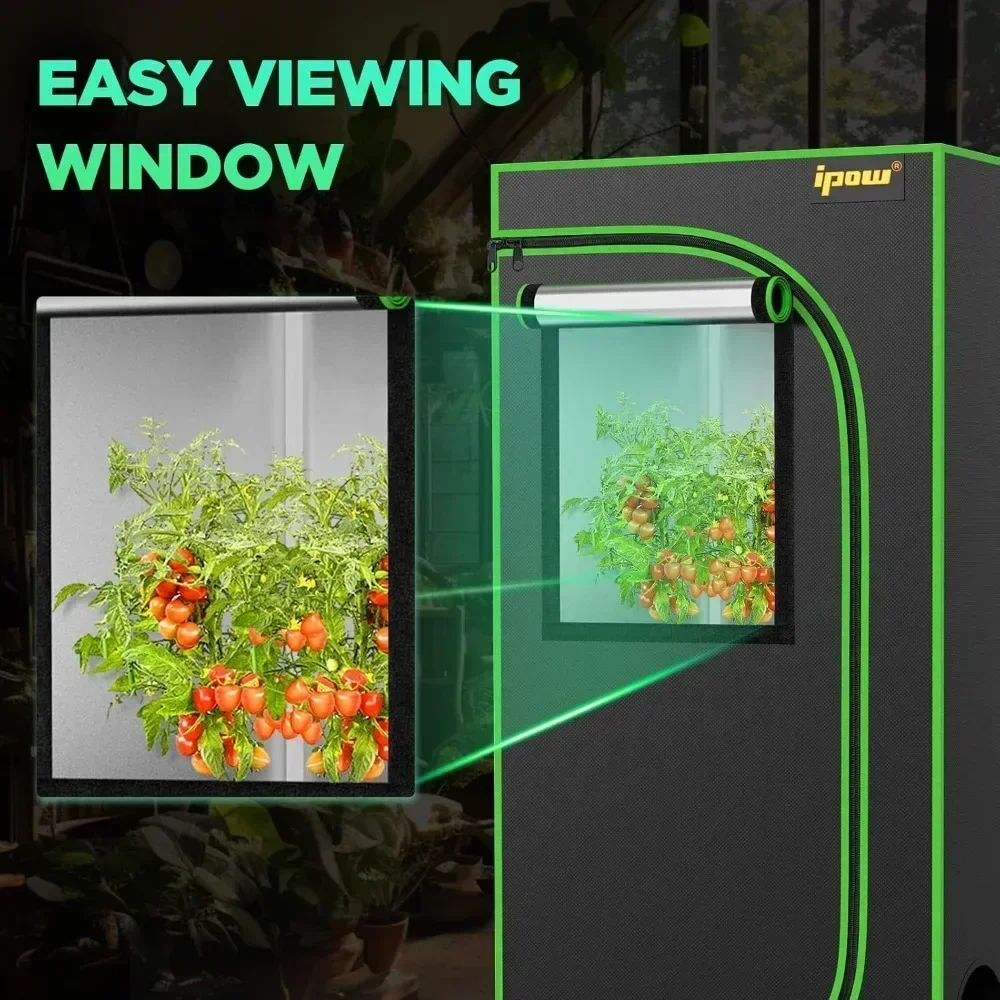 Nada Grow Tent Kit Complete System 2x2 ft LED Grow Light Dimmable Full Spectrum Indoor Grows Tent Kit 24x24x55 Hydroponics