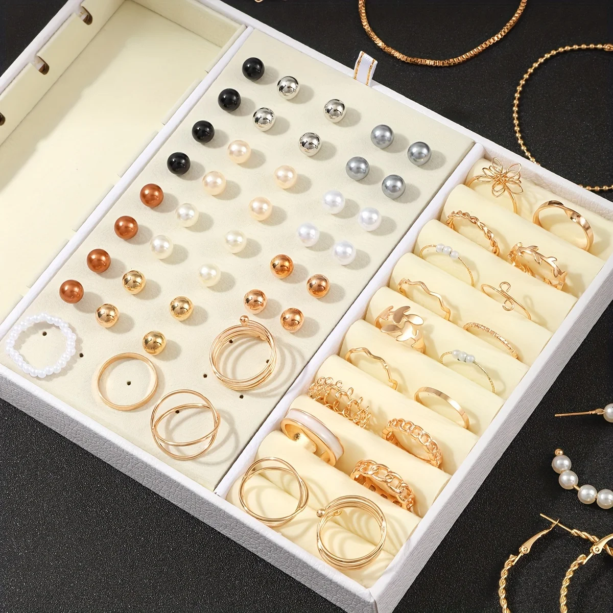 92Pcs Women's Fashion Jewelry Set Contain Hoop Ear...