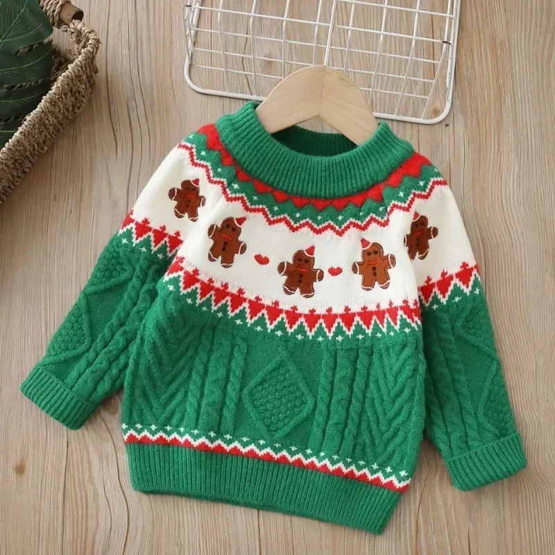 Gingerbread Boys Christmas Cardigan Kids Boy Christmas Sweater