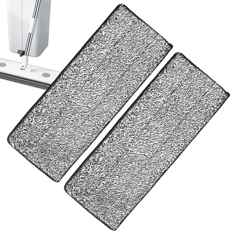 

Насадки для швабры из микрофибры, бытовая плоская тряпка из микрофибры, замена, 2 шт., машинная стирка, утолщенные насадки для швабры