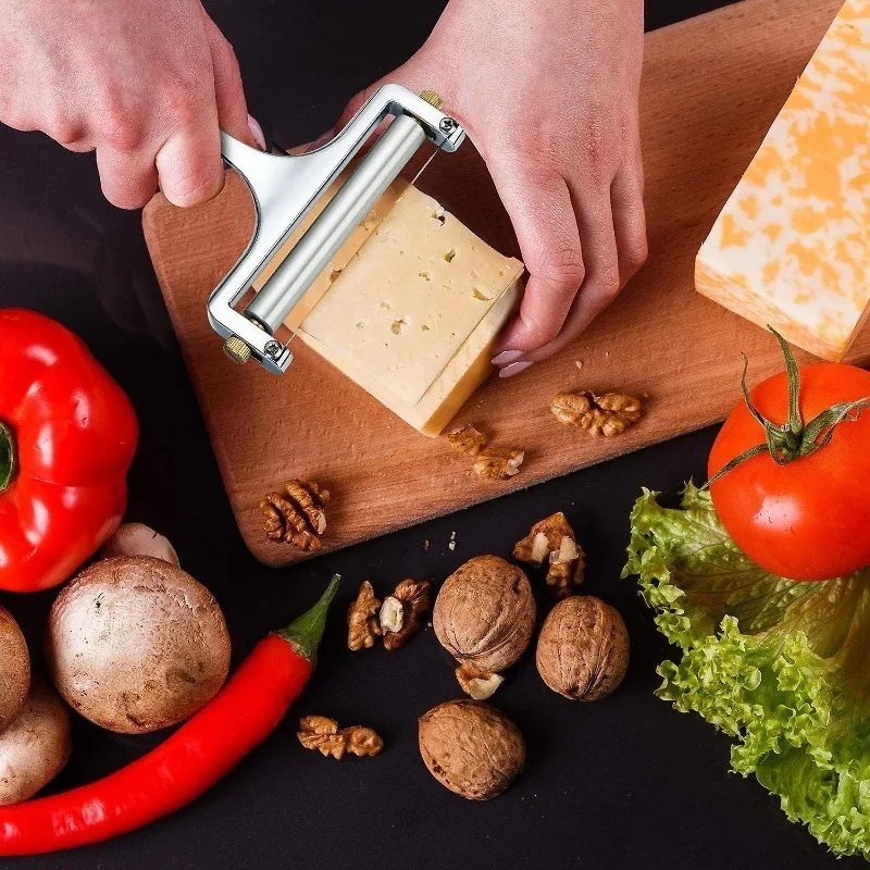 Trancheuse à fromage à épaisseur réglable, fil en acier inoxydable