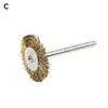 15Pcs Brass Brush Steel Wire Wheels Brushes Electric Drill Rotary Tool Polishing Dremel Rotary Tool Metal Rust Removal Brush Set 6