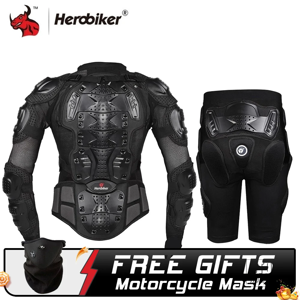 HEROBIKER Motorcycle Jackets Men Women Turtle Full Body Armor Protection Jackets Motocross Enduro Racing Protective Gear