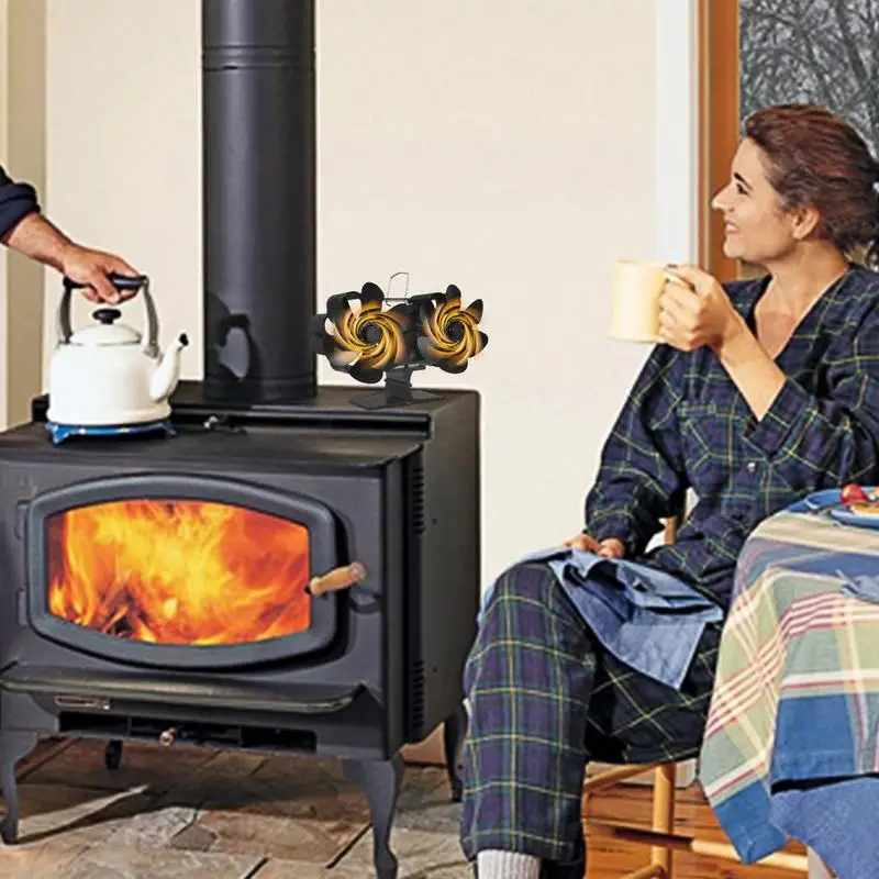 Heat Powered Stove Fan Fireplace Fan Heat Powered Non Electric Wood Stove  Fans For Pellet/Wood/Log Wood Stove Accessories Quiet - AliExpress