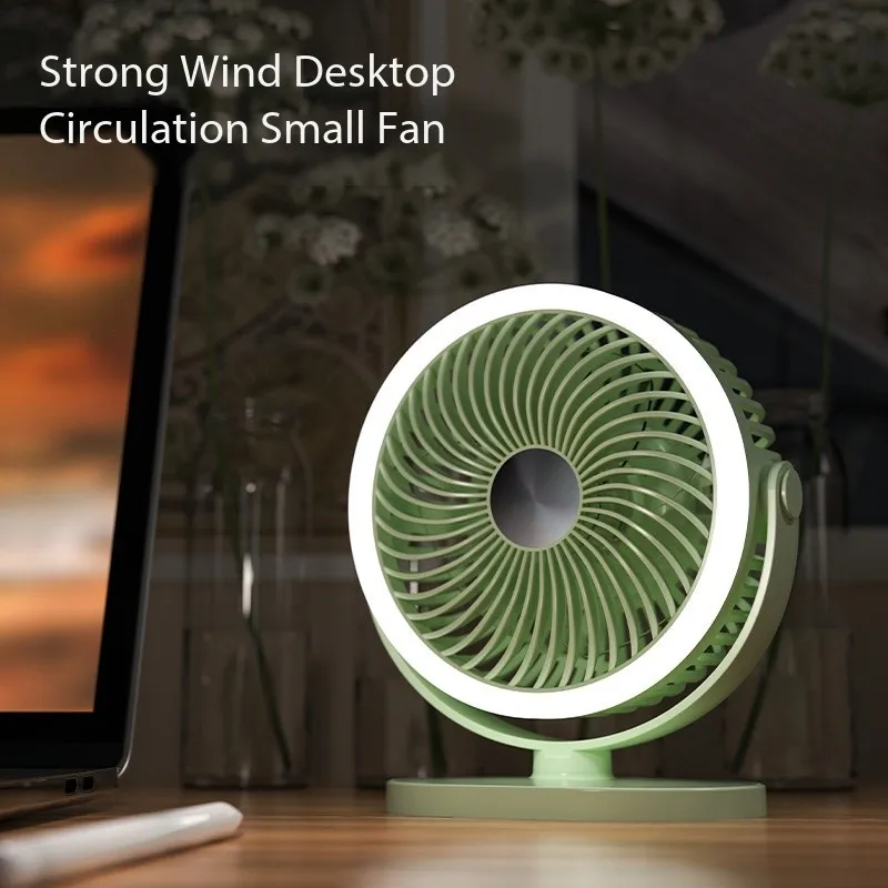 

Portable Camping fan with night light ceiling fan 360° Rotation quiet mini Electric fan USB Rechargeable Fans for Desktop Office