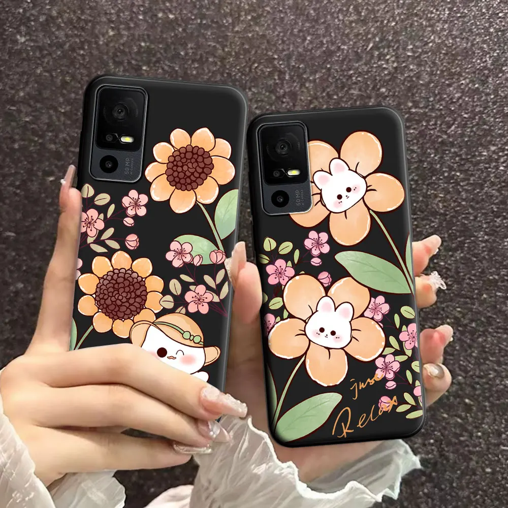 Floral Soft Silicone TPU Phone Case - Cool Back Cover