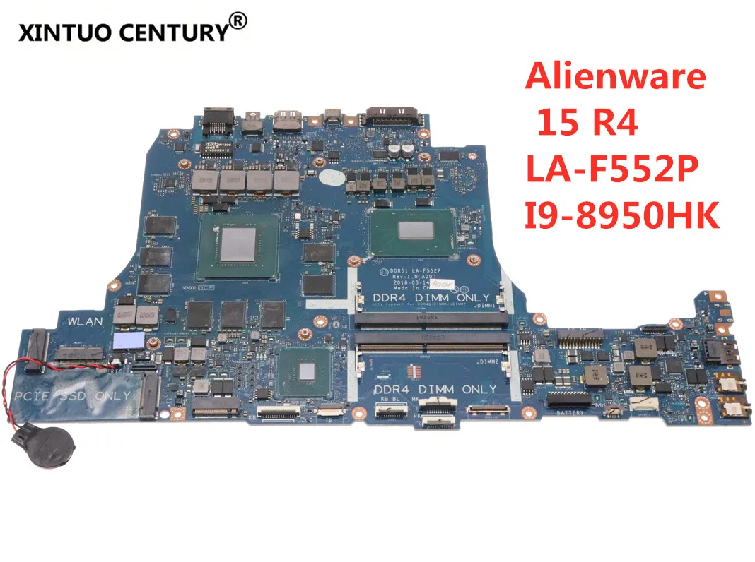 For Dell Alienware 15 R4 Motherboard La F552p I9 8950 Hk Cpu N17e G3 A1