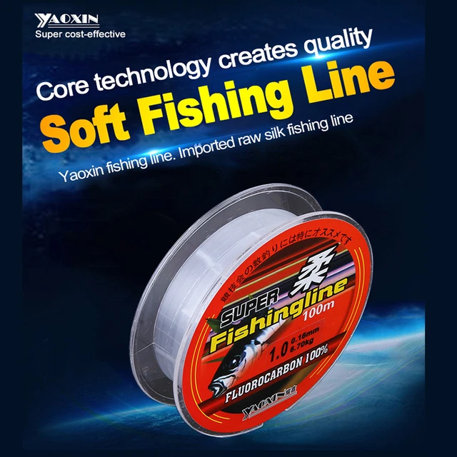 100M Super Strong Nylon Fishing Line 0.1-0.5mm High Strength Saltwater Wire  Outdoor Smooth Soft