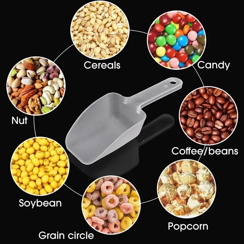 Ice Scoops 10/5Pcs Plastic Ice Scoops Multifunction Flour Candy Ice Cube Shovel Small Measuring Scoop Clear Coffee Beans Spoon Kitchen Tool ice cream scoop,ice shovel scoop,ice cube scoop