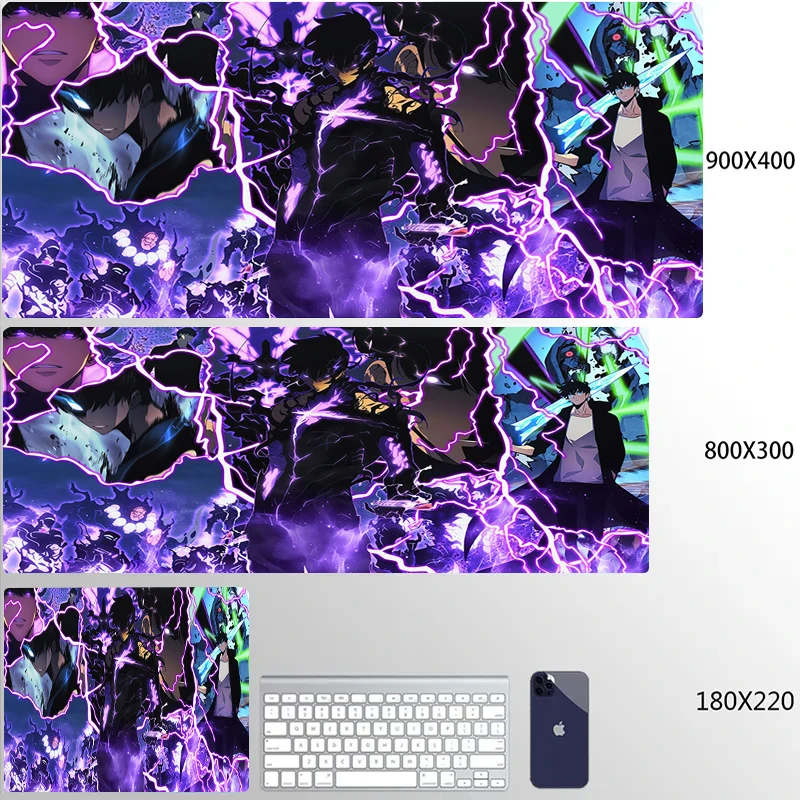 Shadow King Gaming Mousepad - XXL 90x40cm Non-Slip Desk Mat with Locking Edge