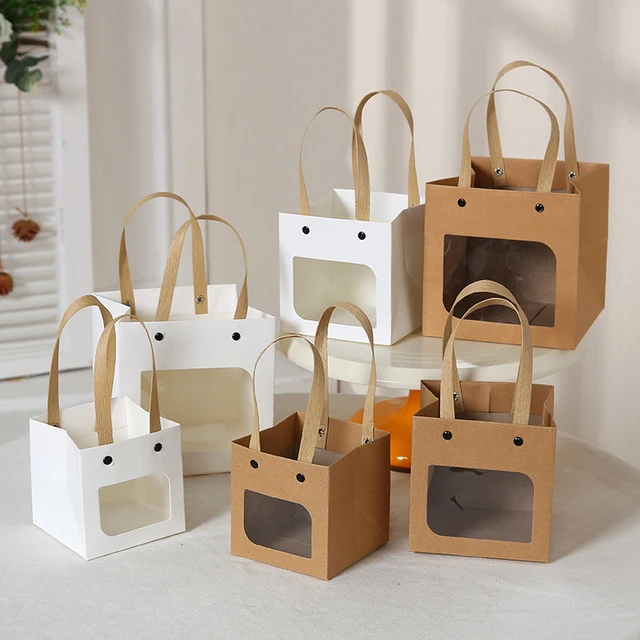 10pcs Color Craft Paper Gift Paper Bag Packing Bag For Candy Without  Handles Square-bottom Kraft Paper Bag - Gift Boxes & Bags - AliExpress