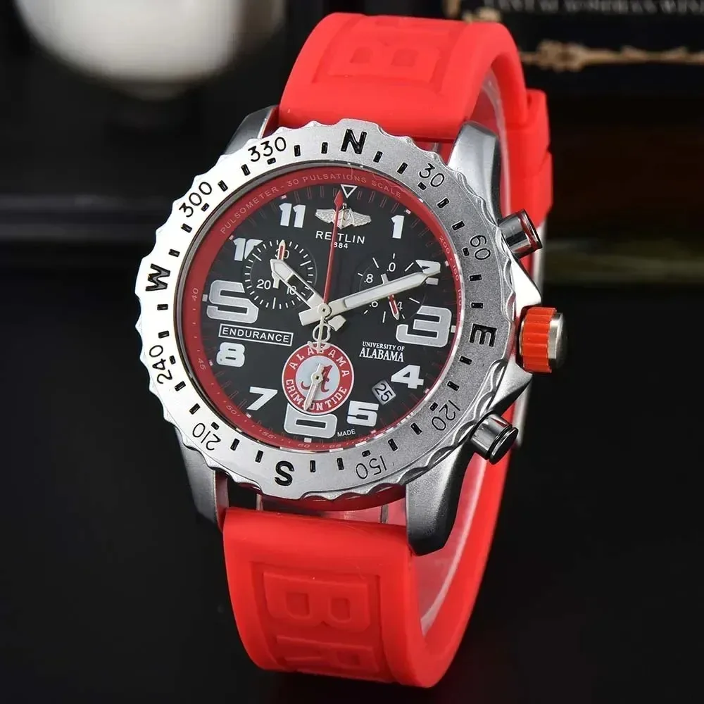 New Arrival Custome Luxury Quartz Watches For Men Automatic Date Rubber Strap Sport Design Good Quality Colorful AAA Male Clocks