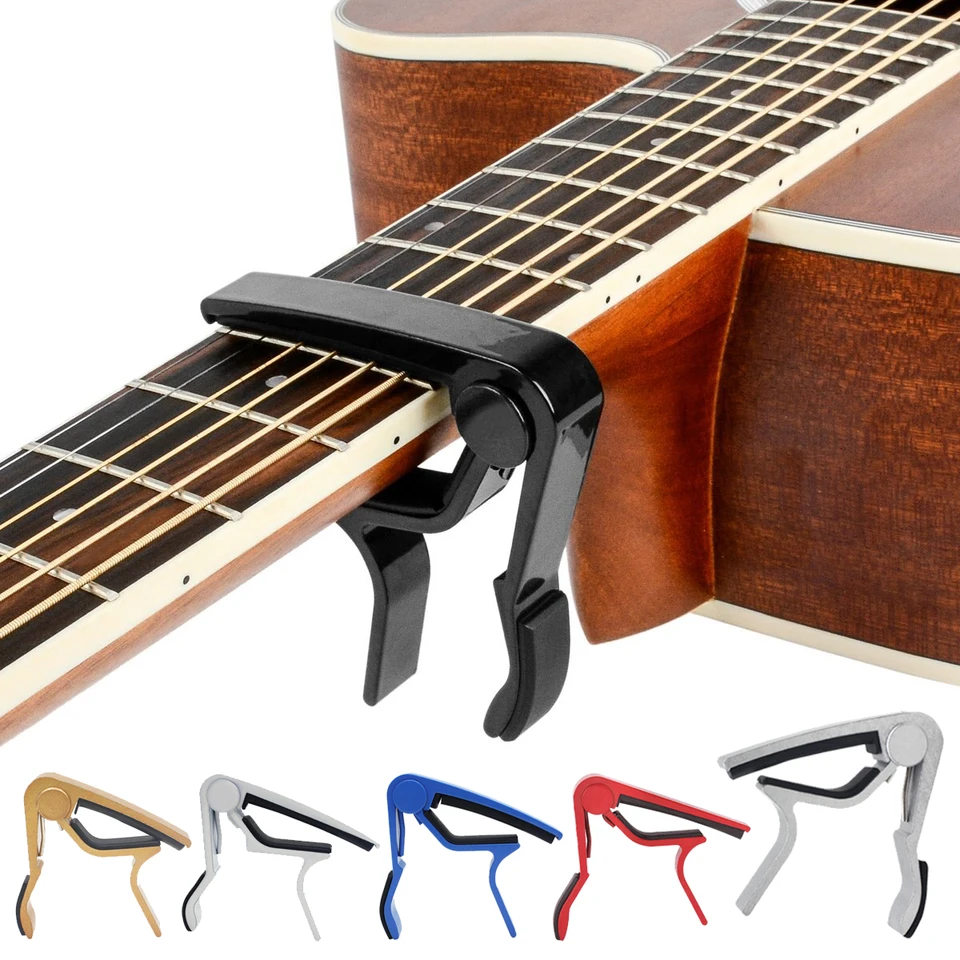 Capotasto SIIWOO Per Chitarra Acustica Ed Elettrica – 6 Corde, Molla, In Silicone