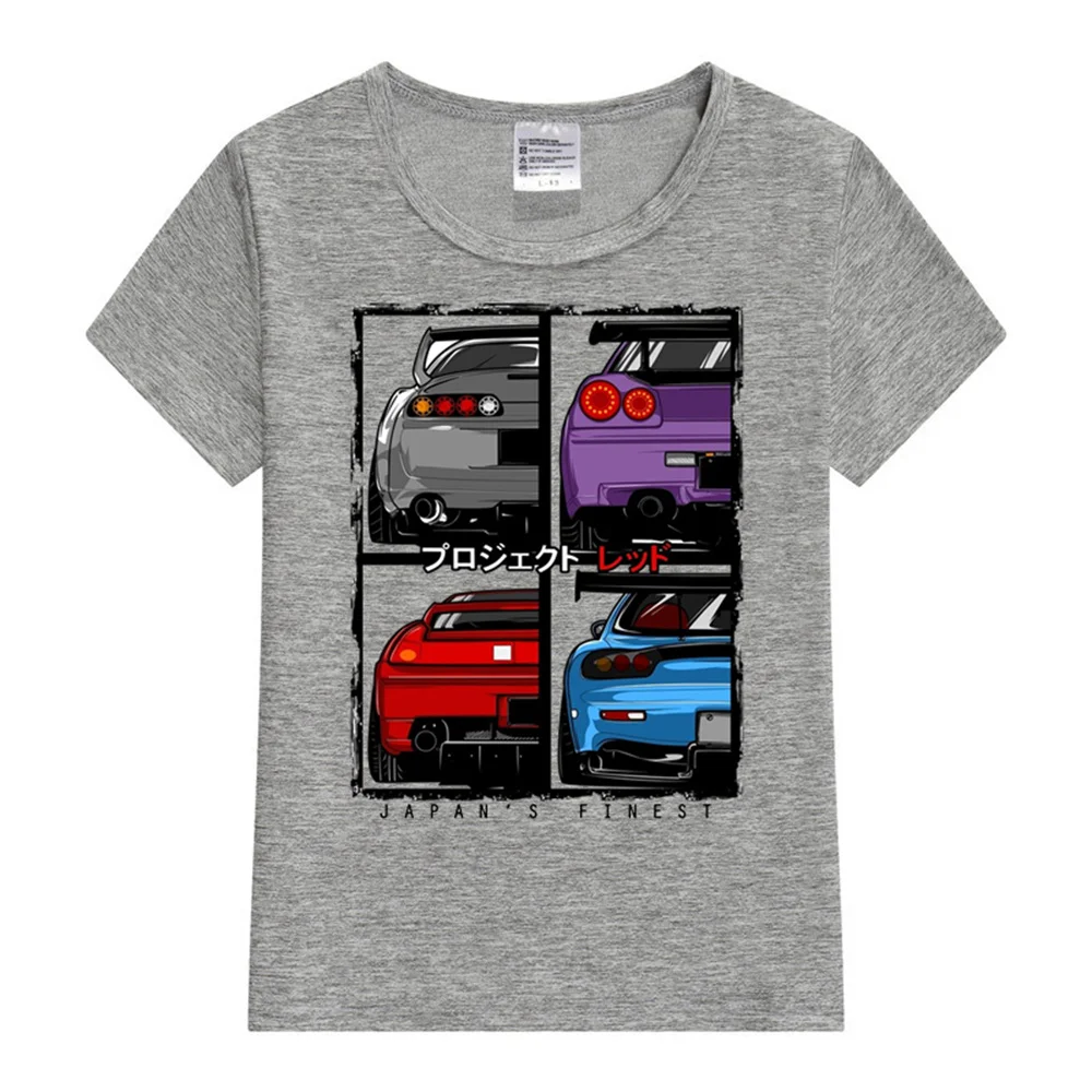 Japans Finest  Supra  R34  NSX  FD3S RX7 Kids T-Shirt Children T-Shirt Cartoons Kid Tee Shirts Casual Clothes Boy Girl Tops 3