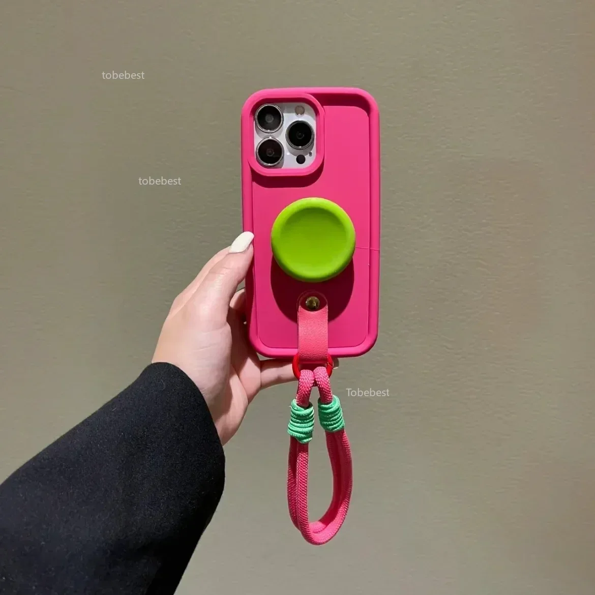 Silicone Case with Lanyard Wrist Strap and Stand