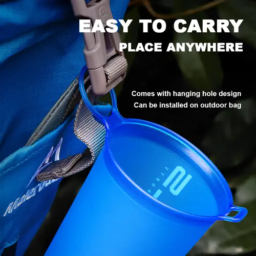 WRELS Folding Water Bottle TPU BPA-Free Collapsible Soft Flask Outdoor Sport Hiking Camping Running Portable Soft Water Bottle - Image 6