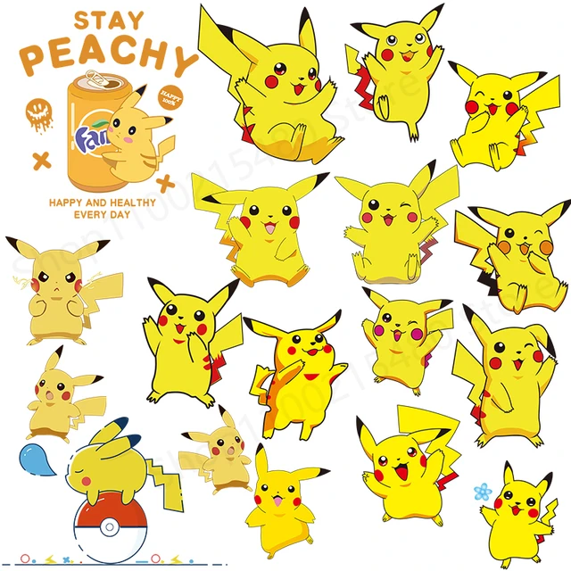 Pokemon Pikachu Patches for Clothing DIY Children's T-shirt Ironing Patches  on Clothes Hot Transfers Patch Cartoon Decor Gifts - AliExpress