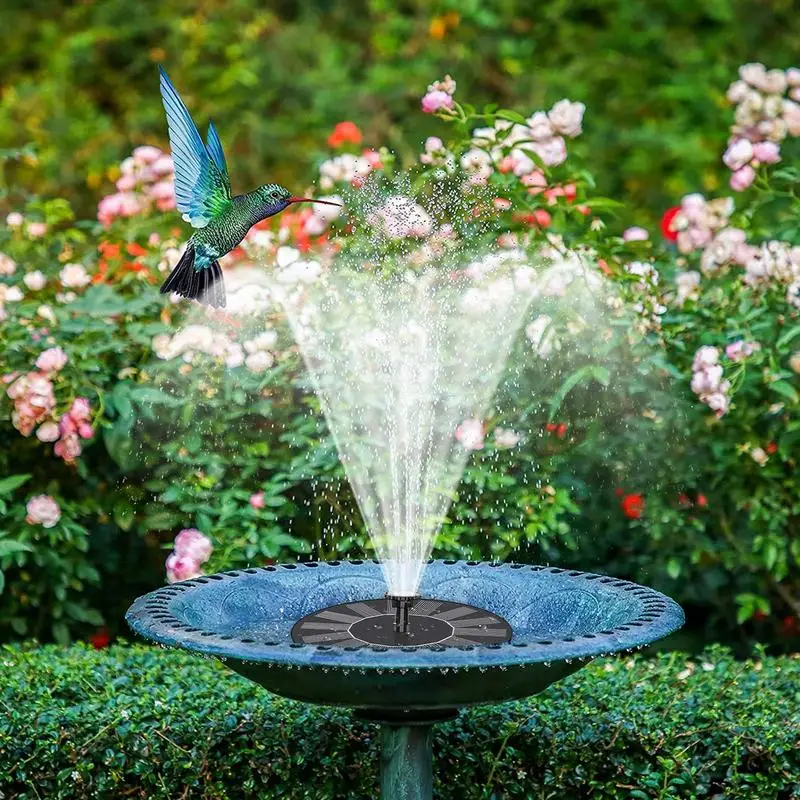 Fontaine solaire , pompe de bassin solaire 1,4 W avec 4 effets, hauteur  maximale de 70