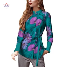 

Women African Clothing 2021 Dashiki Sweet Buttons Patchwork Tops Spring Autumn Fashion Streetwear Shirts Woman WY8166