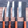 Forged 90Cr18MoV Steel Kiritsuke Knife Chef Knives Set Octagonal Handle Fish Fillet Santoku Slicing Knife for Salmon Sushi 2