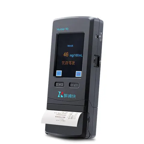 

Fuel Cell Personal Use Touch LCD Fast Detection Alcohol Tester Breath Alcohol Analyzer ZBK-90 with Bulit-in Printer