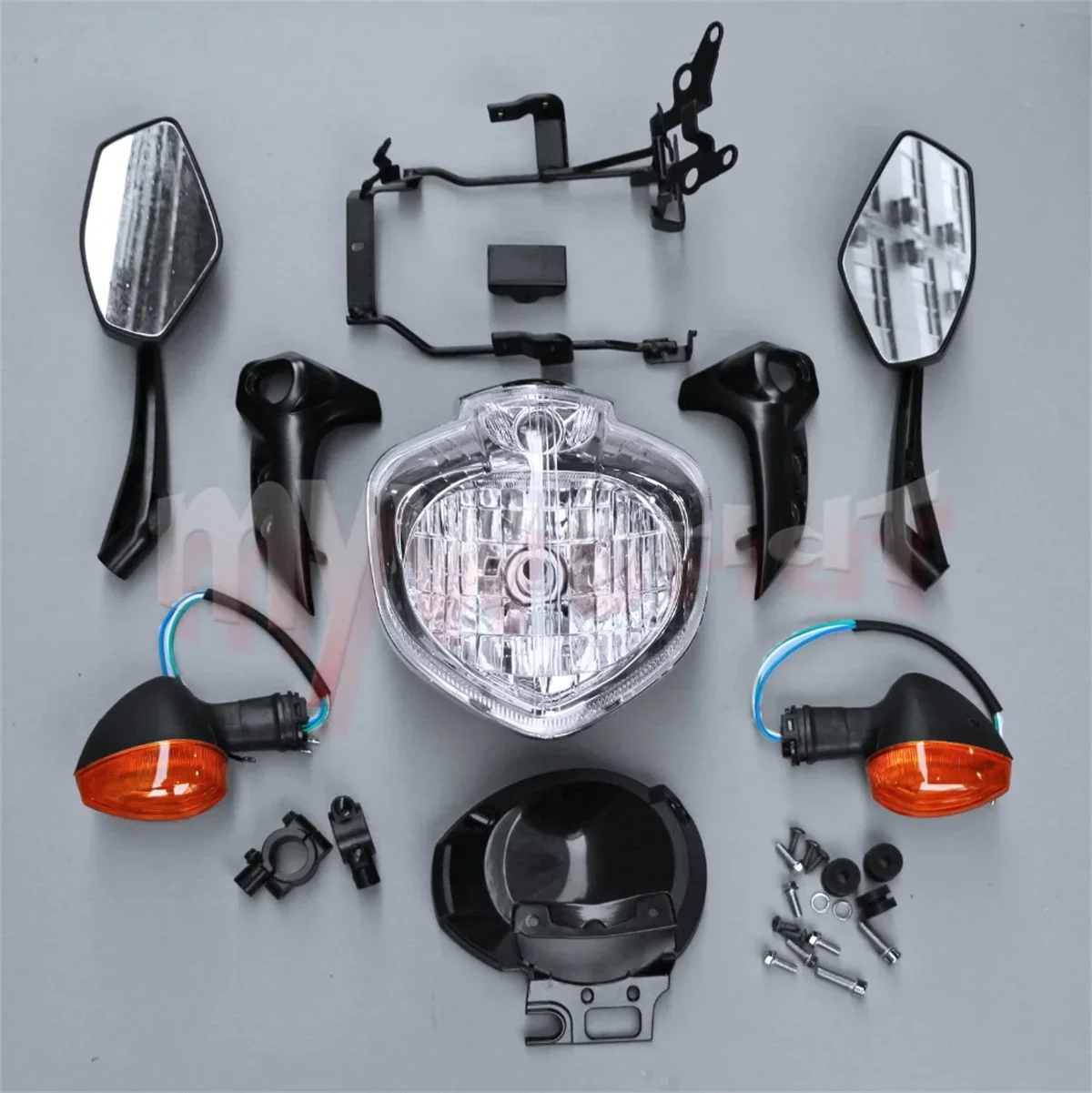 Fit For YAMAHA FZ6N FZ6 FZ-6N 2004-2006 2005 Motorcycle Headlight Set Assembly Mirror Bracket Speedometer Cover Turn Signal Motorcycle Accessory Set