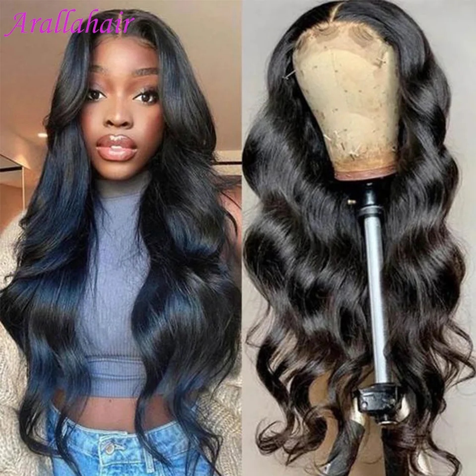 

4X4 Body Wave Closure Wig 13x4 HD Transparent Body Wave Lace Front Human Hair Wigs For Women 180% Density 36 Inch