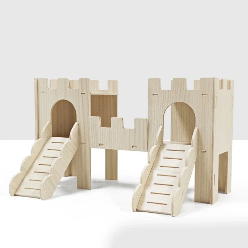 

Натуральные домики для морских свинок Легкая и удобная игрушка-замок для маленьких животных для убежища для морских свинок