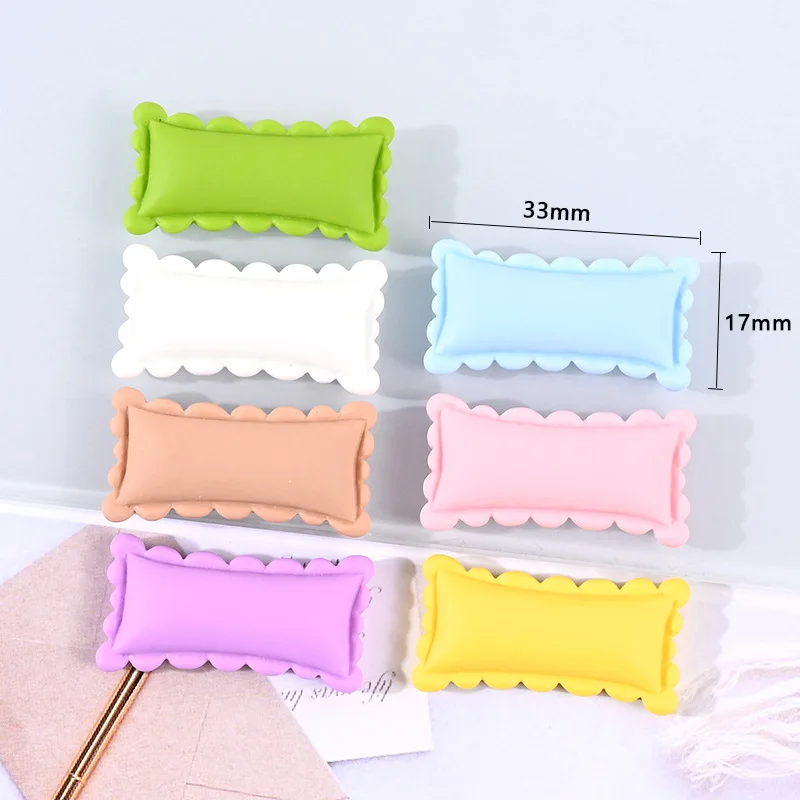 10 Stück Simulationskissen Harz Flatback Cabochons Scrapbooking und Handwerk Handyhülle Deko Teile DIY Zubehör – Detail 4