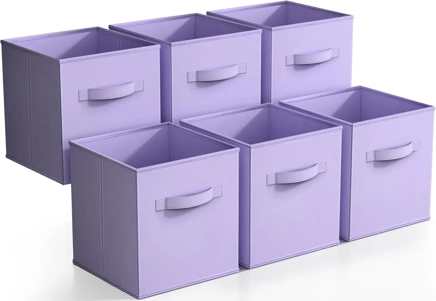 Storage Cubes Foldable Fabric Baskets for Organizing Pantry, Closet, Shelf, Toy Box, Cubby Collapsible Cloth Cube Storage Bins 2
