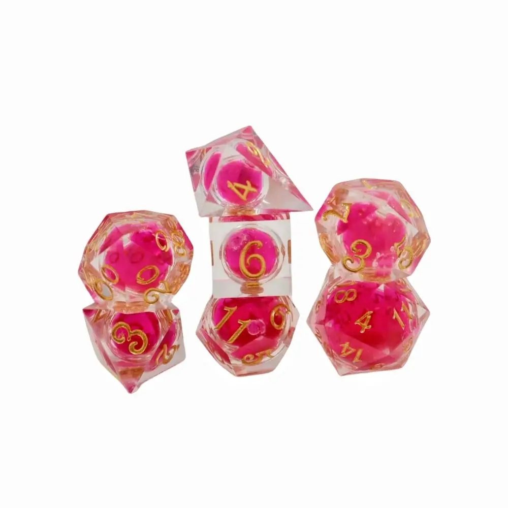

Colorful Polyhedral Dice Entertainment Resin D4 D6 D8 D10 Two-Tone Dice Swirl-DND Dice Set Party