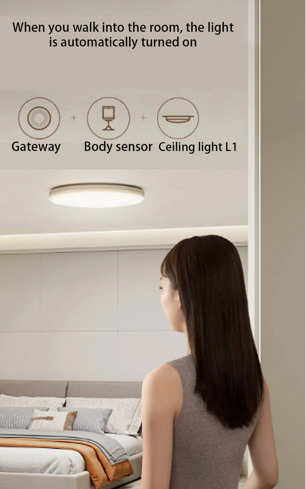 Smart Ceiling Light L1 Zigbee Adjustable Color Temperature Smart Home Intelligen