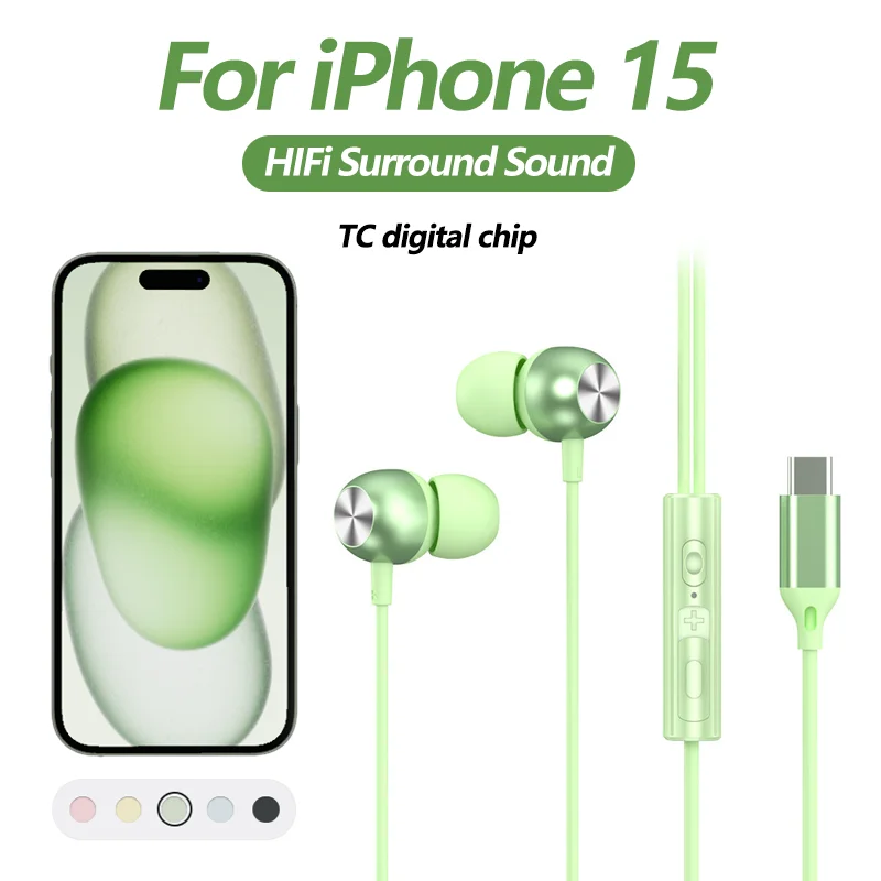 Наушники-вкладыши Hi-Fi с разъемом USB Type-C, 3,5 мм