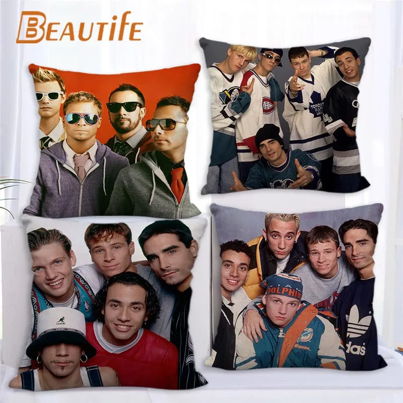 

Custom Backstreet Boys Pillowcase Wedding Decorative Cotton Linen Pillow Case For Home Pillow Cover 45X45cm One Side