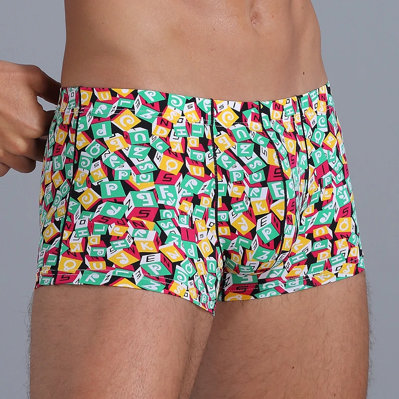 Description Picture 3 of itemNew Boxers for Men Underwear Ice Silk Solid Cuecas Masculina Calzoncillo Male Boxershorts Size S-XXL