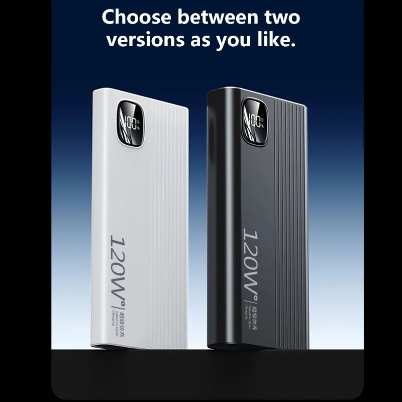 500000mAh Power Bank 120W Ricarica super veloce Alimentazione mobile portatile Display digitale Batteria esterna di grande capacità 2026 - immagine 6