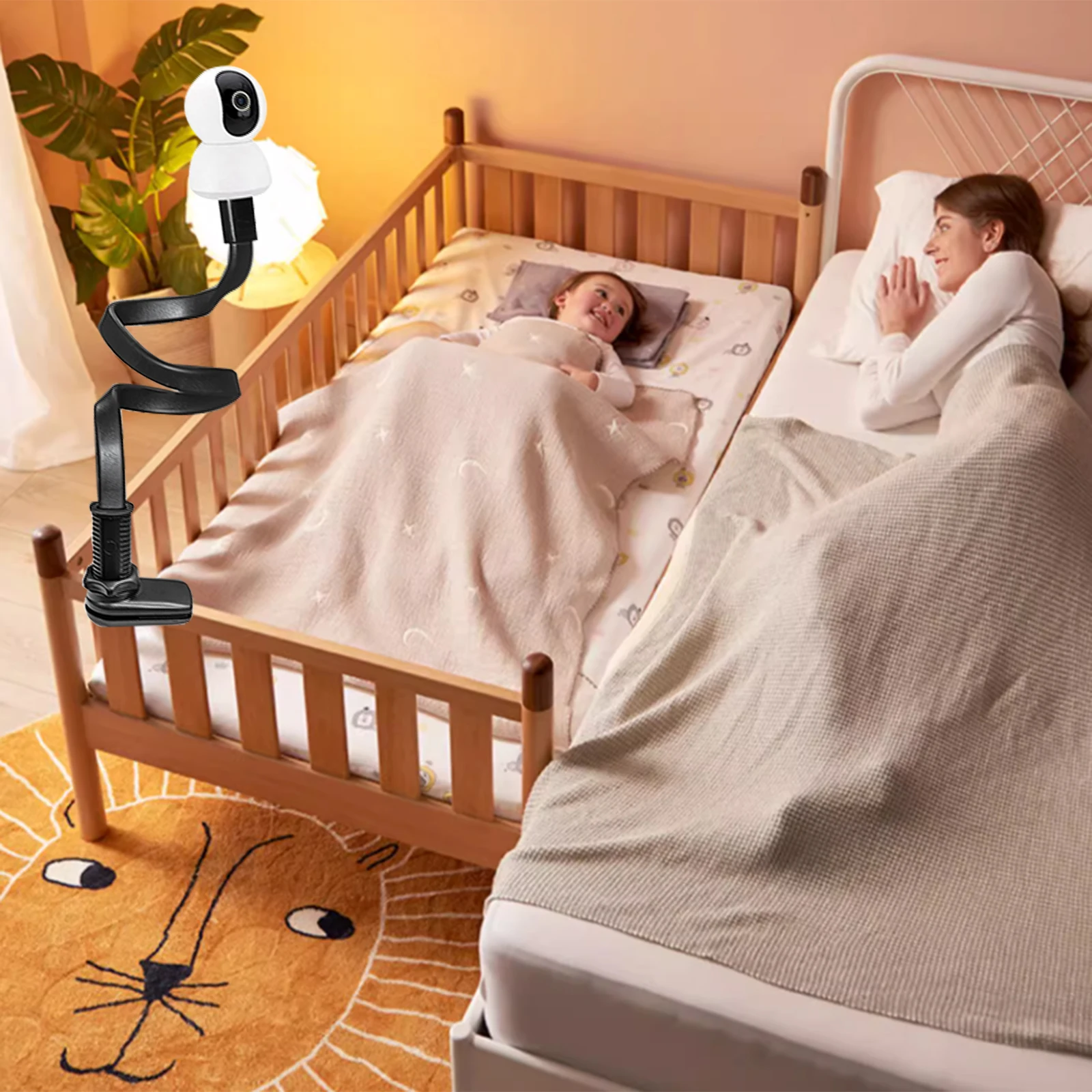 5-in-1 Universal Baby Monitor Kamera Schwanenhals Halter Kamera Halterung Halterung Krippe Wiege Stange Schlauch Halter Flexible Twist Mount – Detail 22