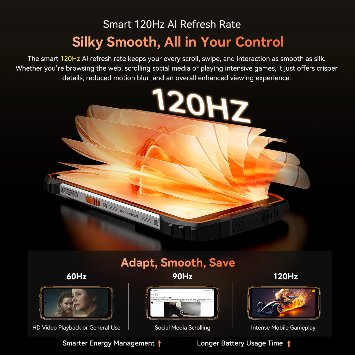 Blackview OSCAL PILOT 3 5G AI Rugged Smartphone MTK 6300, 6.78" 2.4K Display 120Hz, 12GB 256GB, 7500Amh Battery Phone,Android15 - Image 5