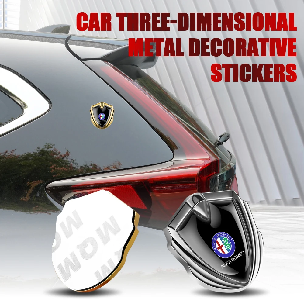 Alfa Romeo Metalen 3D Sticker - Toepassing op spatbord