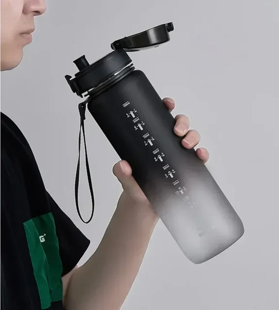 1 Liter Sports Water Bottle Large Capacity Summer Men Women Portable Plastic Bottle for Outdoor Travel Fitness Drinkware